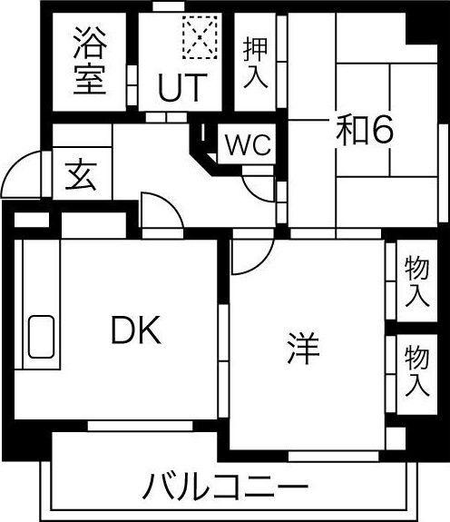 レインボー尾頭橋II（402） 間取り図画像