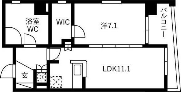 レインボーピア八熊（604） 間取り図画像