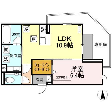 セレスティア南荒子（101） 間取り図画像