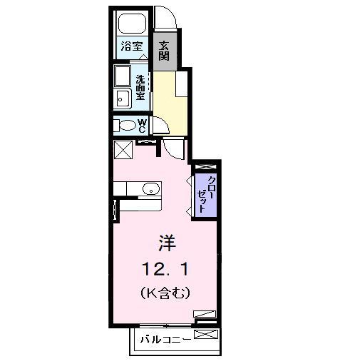 クラールＦ　Ⅱ（102） 間取り図画像