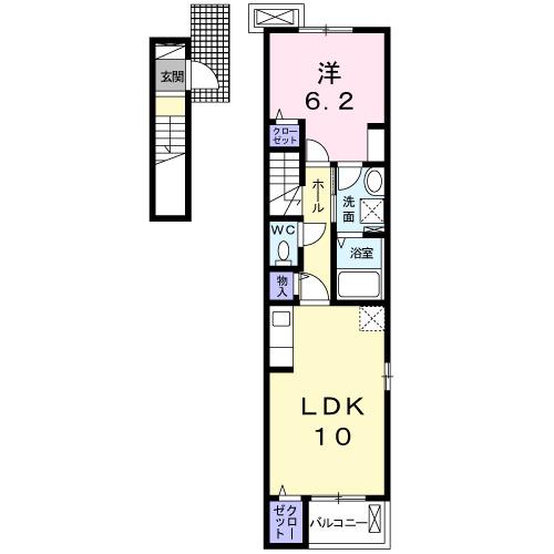 プチメゾン松和花壇（201） 間取り図画像