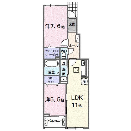 アイリス　相原（102） 間取り図画像
