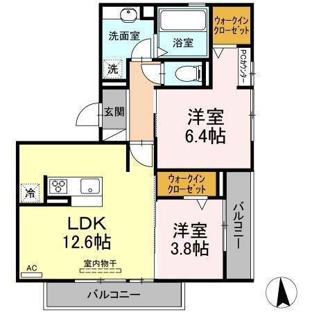 クレール森末（201） 間取り図画像