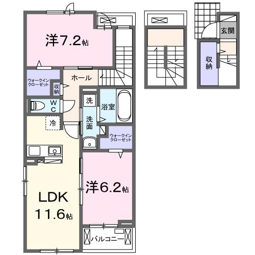 リバーサイド西山（305） 間取り図画像