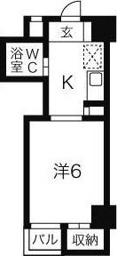 露橋ロイヤルハイツ I（5F） 間取り図画像