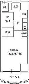 露橋ロイヤルハイツ I（6L） 間取り図画像