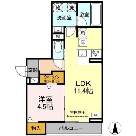 セレスティア中村（101） 間取り図画像