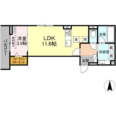 セレスティア中村（102） 間取り図画像