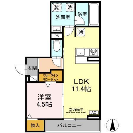 セレスティア中村（201） 間取り図画像