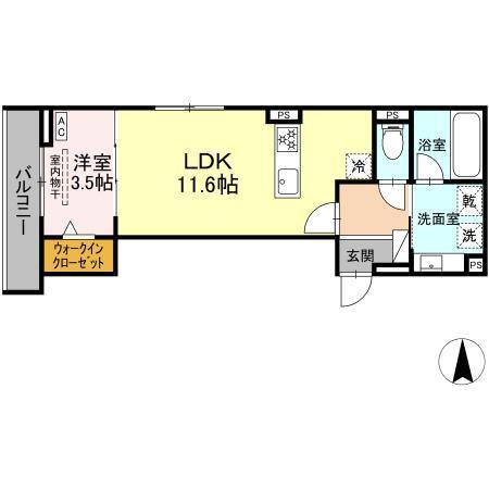 セレスティア中村（202） 間取り図画像