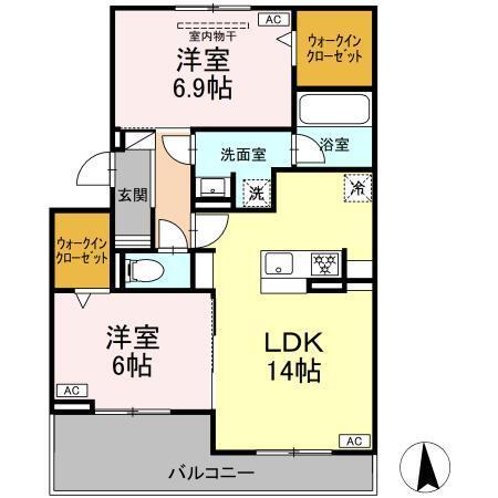 ノア（201） 間取り図画像
