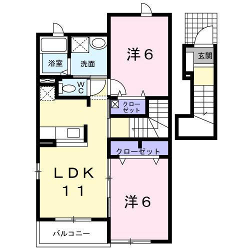 むくのき荘（203） 間取り図画像
