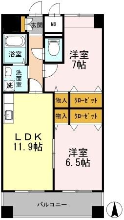 カスタリア志賀本通（1406） 間取り図画像