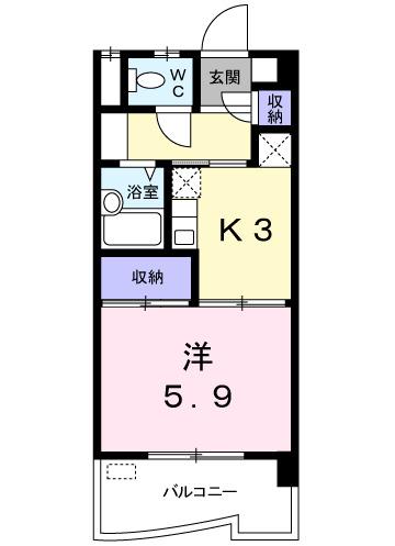 ドミール本城（205） 間取り図画像