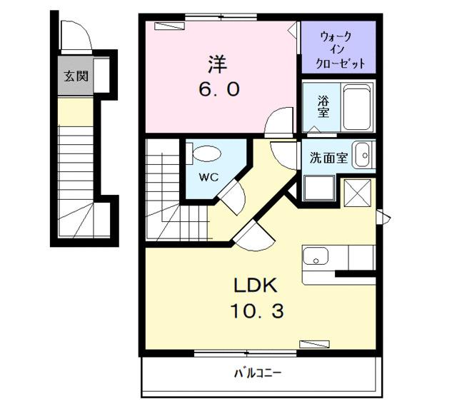 プラシードＢ（201） 間取り図画像