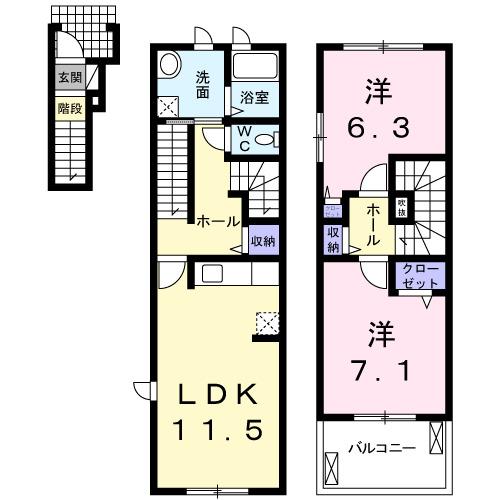 エクセレント　ヴィレッジ（207） 間取り図画像