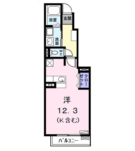 クレア　デ　メゾン（102） 間取り図画像