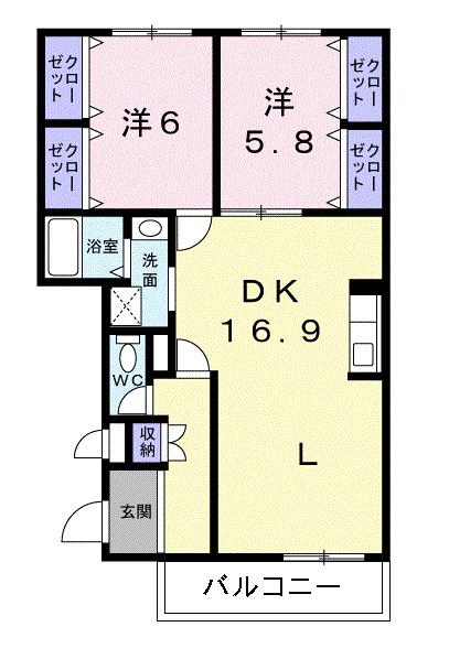 クレイン（202） 間取り図画像