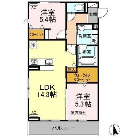 アンソレイエ　トモ（303） 間取り図画像
