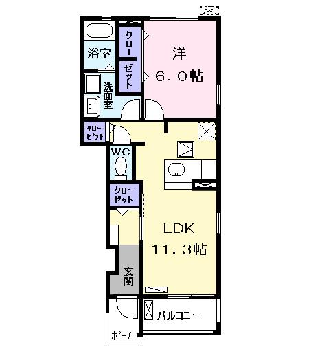 アペックス荒中（102） 間取り図画像