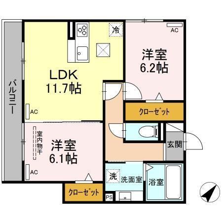カナージュ社が丘（103） 間取り図画像