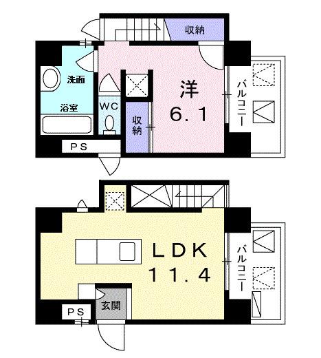 ホワイトブロッサム（502） 間取り図画像
