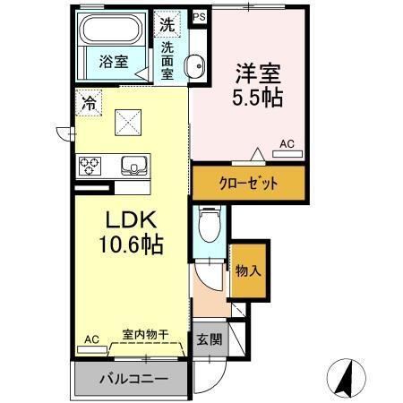 D-room京和風穂波Ⅰ（103） 間取り図画像