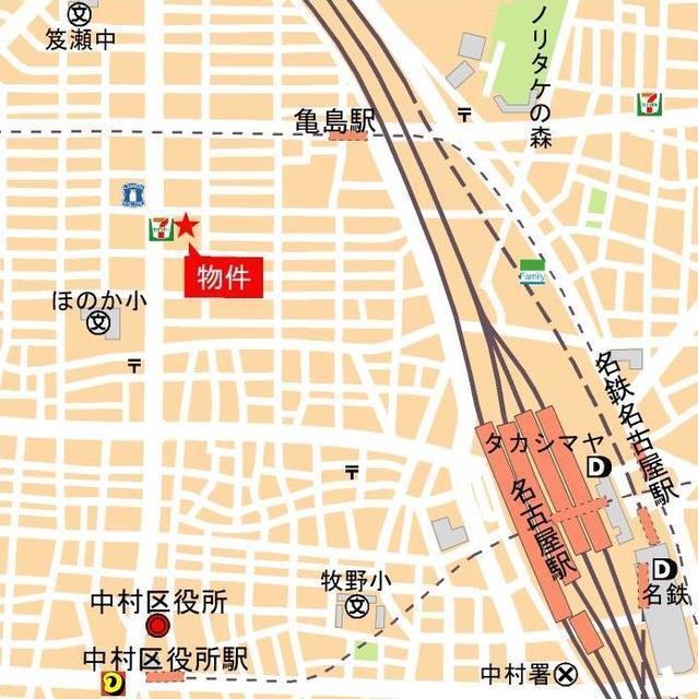 アリエッタＮａｇｏｙａ（1105） 地形図・案内図