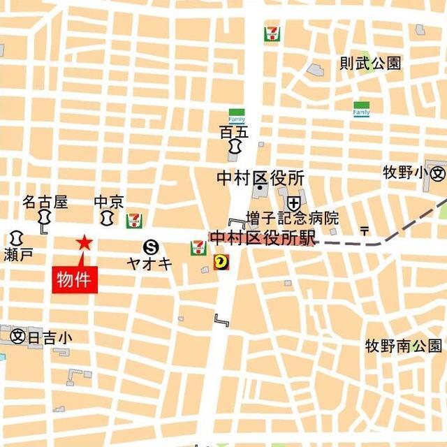 ヒヴィ・カーサ名駅西（406） 地形図・案内図