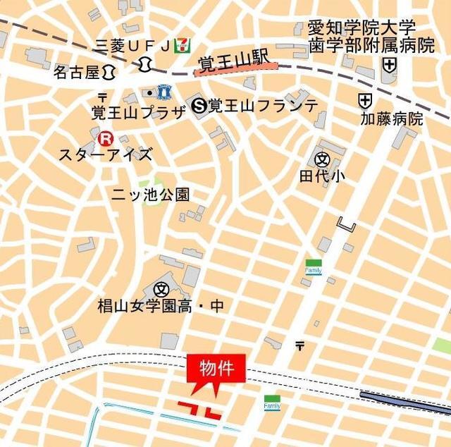 セレブ覚王山　ＷＥＳＴ棟（6） 地形図・案内図