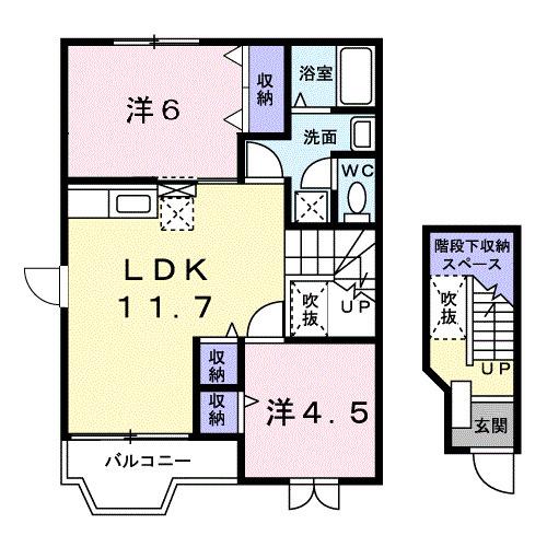 ペリプエストⅠ番館（201） 間取り図画像