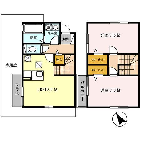 セジュール姫島Ⅱ（103） 間取り図画像