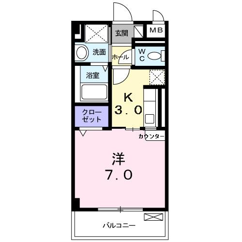 ジュネスＯ．Ｃ．Ｕ−Ⅱ（108） 間取り図画像
