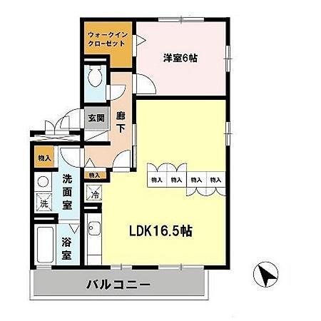 リビングタウンなかもず　Ｂ棟（B201） 間取り図画像