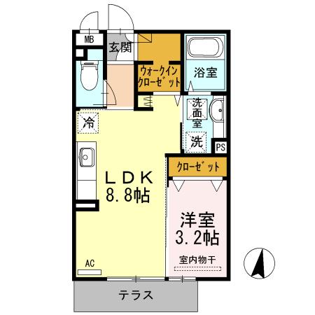 パークサイドカーサ（103） 間取り図画像