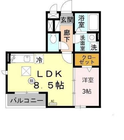 メゾン ド アール（101） 間取り図画像