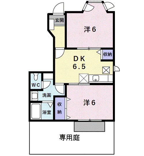 ペリプエストⅠ番館（101） 間取り図画像