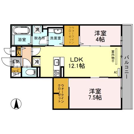 桃谷マンション（302） 間取り図画像