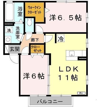 サンフィールド　Ⅲ棟（202） 間取り図画像