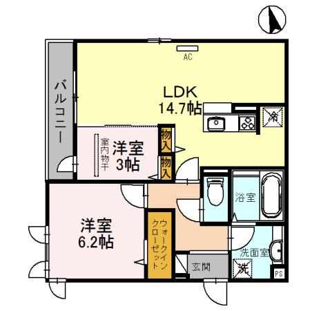 グランコート（301） 間取り図画像