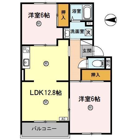 フラワーヒルまつもと（305） 間取り図画像