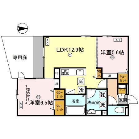 トリシア遠里小野（105） 間取り図画像