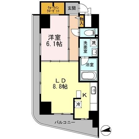 カスタリアタワー肥後橋（1202） 間取り図画像