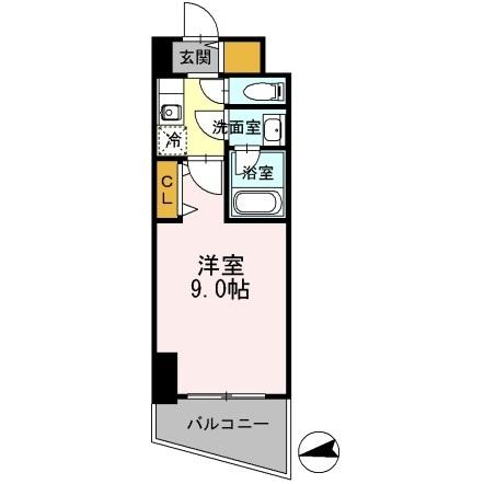 カスタリアタワー肥後橋（1103） 間取り図画像