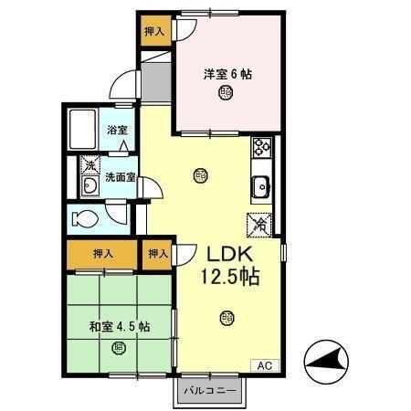 プレジール浦野（101） 間取り図画像