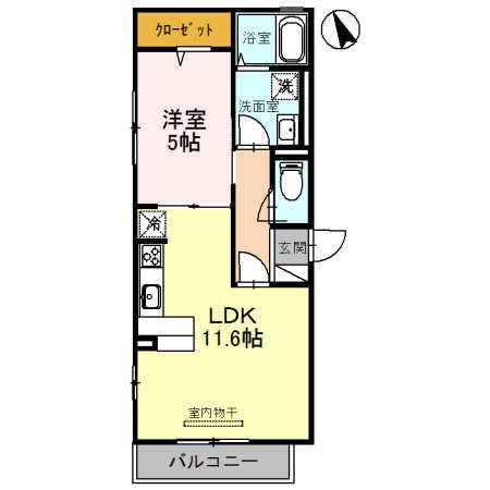 セレナーデ　A棟（201） 間取り図画像