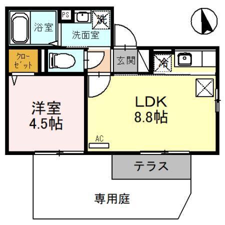 ウィットヒメサト（101） 間取り図画像