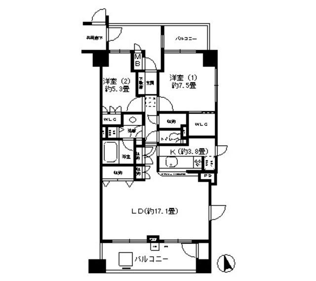 南堀江パーク・ホームズ（1507） 間取り図画像
