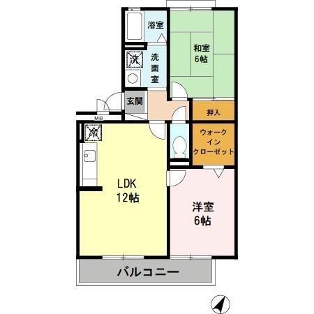 クレスト想（302） 間取り図画像