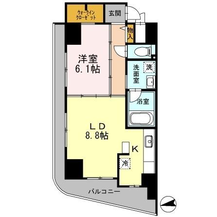 カスタリアタワー肥後橋（1802） 間取り図画像